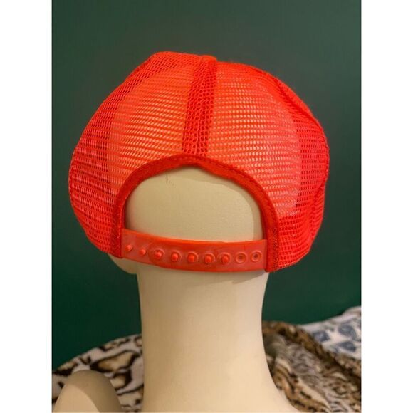 Vintage Tide Racing Hat NASCAR SnapBack Trucker Cap Neon Orange USA - Picture 4 of 8